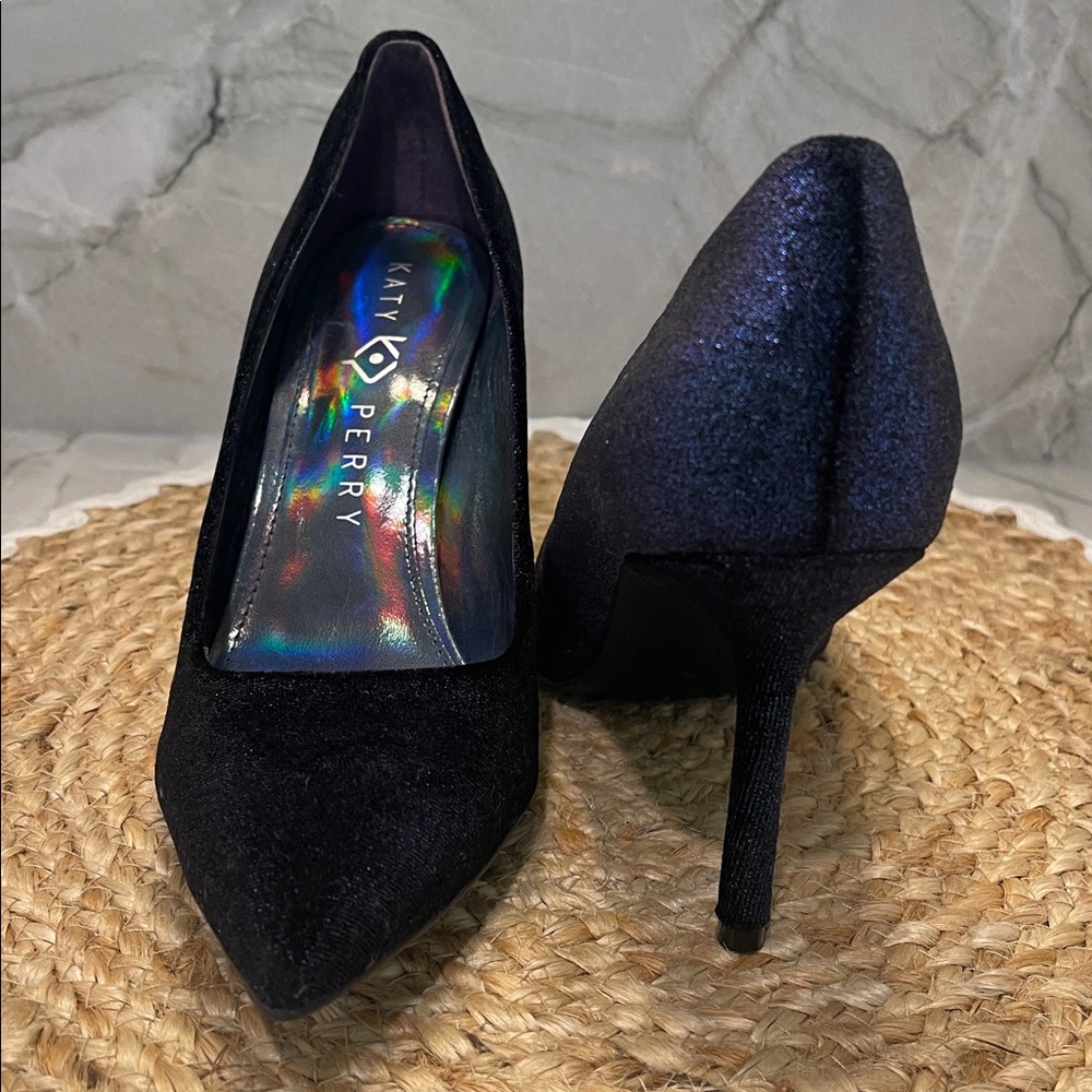 Katy Perry Collections Black Pointed Toe Stiletto Pumps